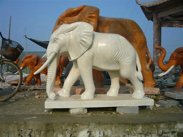 石雕大象生产